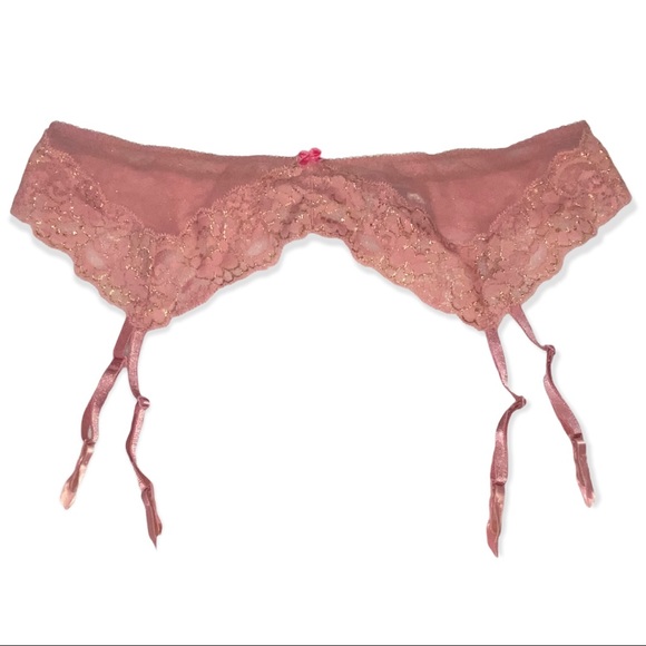NEW! Victoria’s Secret Dream Angels Garter Belt - M/L - Lace with Gold Trim - Picture 7 of 7